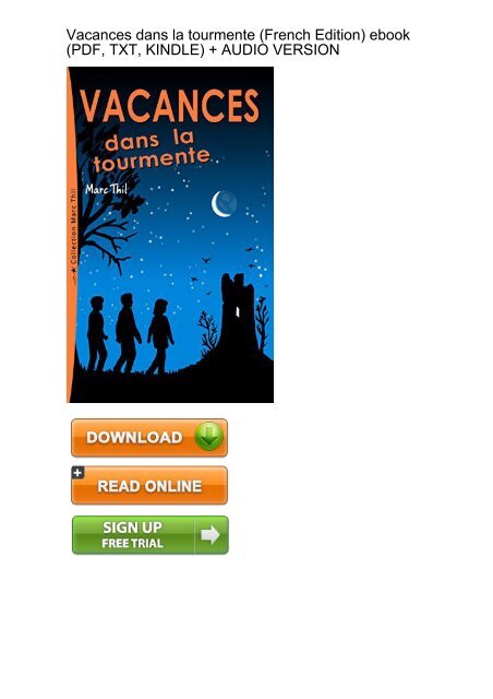 (BRIGHT) Download Vacances dans tourmente French Marc ebook eBook PDF