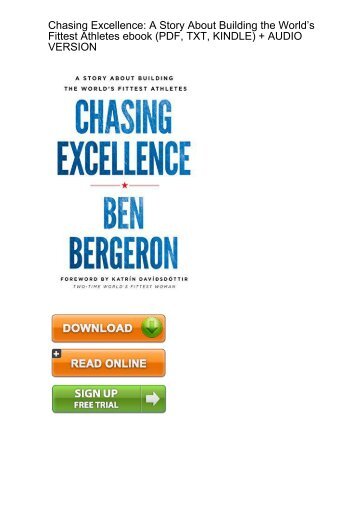 (BLESSED) Download Chasing Excellence Building Fittest Athletes ebook eBook Mobi