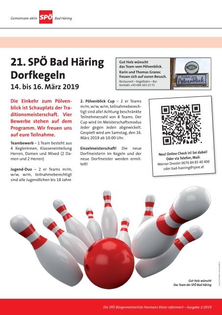 SPÖ Bad Häring Info 1/2019