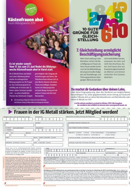 Die metallerin 15 - Ausgabe Region Hamburg