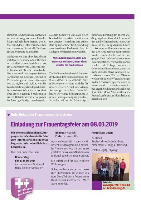 Die metallerin 15 - Ausgabe Stralsund_Neubrandenburg