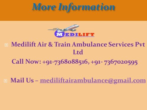 Take Hassle-Free Air Ambulance Services in Bokaro