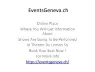 Theatre Du Leman - Place In Geneva To Watch Great & Entertaining Shows