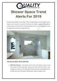 Shower Space Trend Alerts For 2019