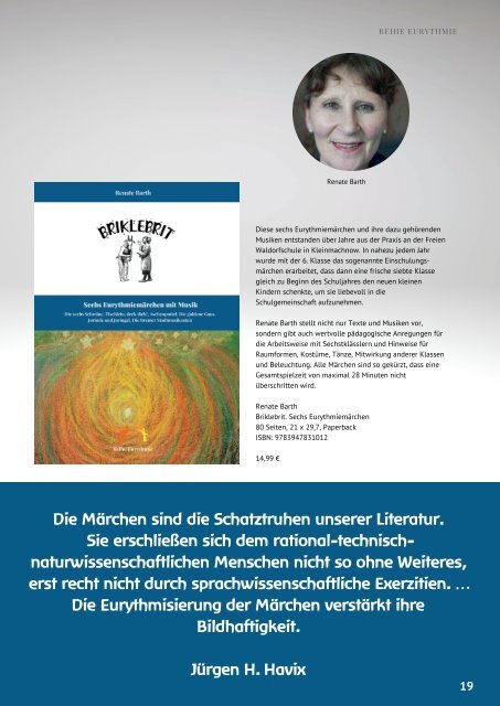 Der Erzählverlag Verlagsprogramm Frühling/Sommer 2019