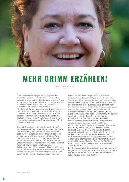 Der Erzählverlag Verlagsprogramm Frühling/Sommer 2019