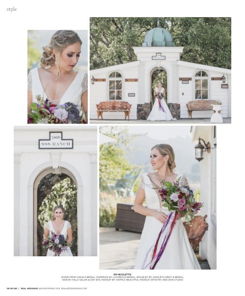 Real Weddings Magazine's “Glamour on the Ranch“ Cover Model Finalist Photo Shoot - Winter/Spring 2019 - Featuring some of the Best Wedding Vendors in Sacramento, Tahoe and throughout Northern California!