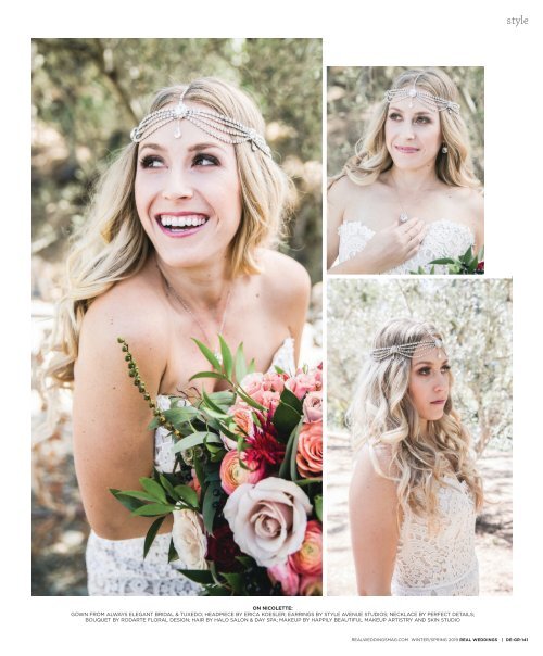 Real Weddings Magazine's “Glamour on the Ranch“ Cover Model Finalist Photo Shoot - Winter/Spring 2019 - Featuring some of the Best Wedding Vendors in Sacramento, Tahoe and throughout Northern California!