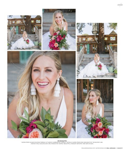 Real Weddings Magazine's “Glamour on the Ranch“ Cover Model Finalist Photo Shoot - Winter/Spring 2019 - Featuring some of the Best Wedding Vendors in Sacramento, Tahoe and throughout Northern California!