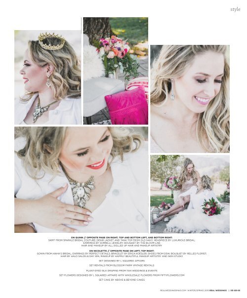 Real Weddings Magazine's “Glamour on the Ranch“ Cover Model Finalist Photo Shoot - Winter/Spring 2019 - Featuring some of the Best Wedding Vendors in Sacramento, Tahoe and throughout Northern California!