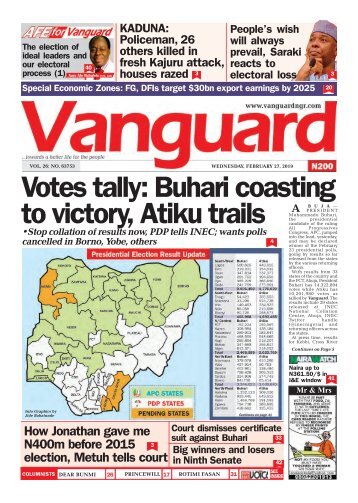 27022019 - Votes tally: Buhari coasting to victory, Atiku trails