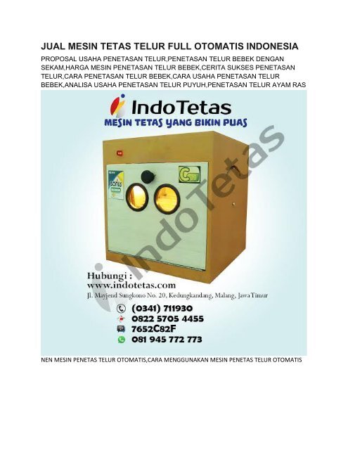 USAHA PENETAS TELUR -0822-5705-4455