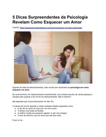 5 Dicas Surpreendentes da Psicologia Revelam Como Esquecer um Amor