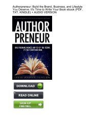 (GRATEFUL) Authorpreneur Build Business Lifestyle Deserve ebook eBook PDF Download
