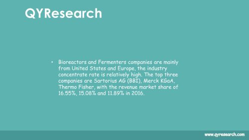 Global Bioreactors and Fermenters market is expected to reach 1810 million US$ by the end of 2025