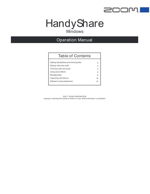Handyshare Operation Manual English