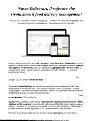 Food Delivery Management Arriva Deliverart, il channel manager per i ristoratori