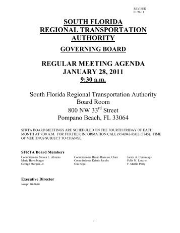 AYS-2010 - the South Florida Regional Transportation Authority