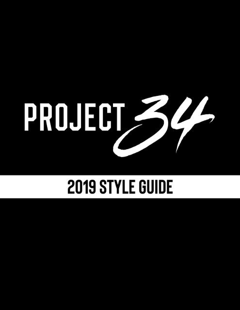 Project 34 - 2019 Style Guide