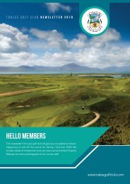 Tralee Golf Club Newsletter 2018