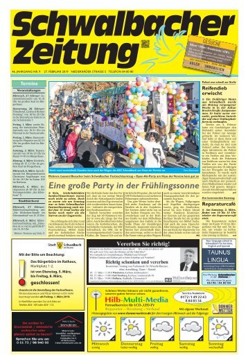 Schwalbacher Zeitung Ausgabe Kw 9-2019