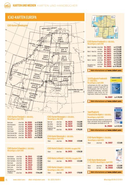 Siebert Luftfahrtbedarf Katalog Pilotenbedarf & Technik 2018