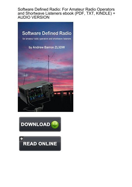 STRONGLY SUGGEST) Software Defined Radio Operators Shortwave ebook eBook  PDF Download