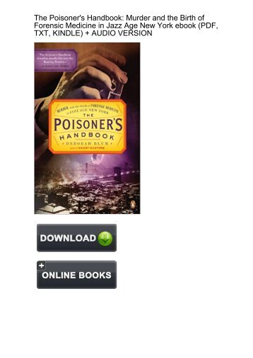 (MISSING OUT) Download Poisoners Handbook Murder Forensic Medicine ebook eBook PDF