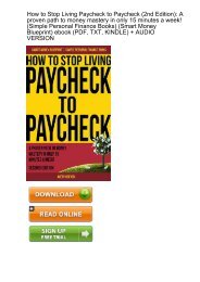 (EXHILARATED) How Stop Living Paycheck 2nd ebook eBook PDF