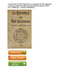 (WHAT NO ONE TELLS YOU) Download Grimoire Roi Salomon clavicule Clavicula ebook eBook Mobi