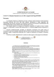 Relazione dissesto finanziario - Sindaco Modaffari 