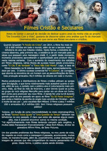 Sobre Filme Secular e De Encontro com a Vida