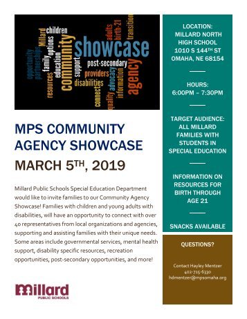 MPS Community Showcase Flyer 2019