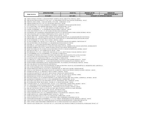 icf vendors list for electrical items - Integral Coach Factory