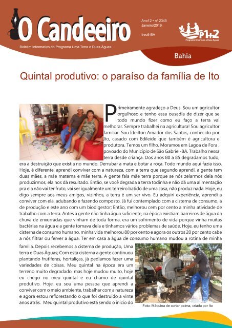 Quintal produtivo: o para?so da fam?lia de It?