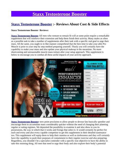 Answered: Your Most Burning Questions About Staxx Testosterone Booster