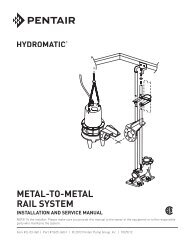 METAL-TO-METAL RAIL SYSTEM - Pentair Water Literature