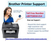 Find Best Ways To Get Rid Of All Brother Printer Tech  Errors On +1877(3010)214