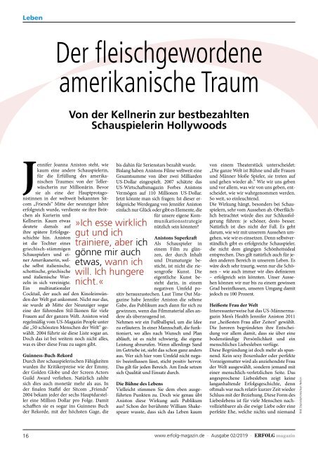 Erfolg Magazin, Ausgabe 2-2019