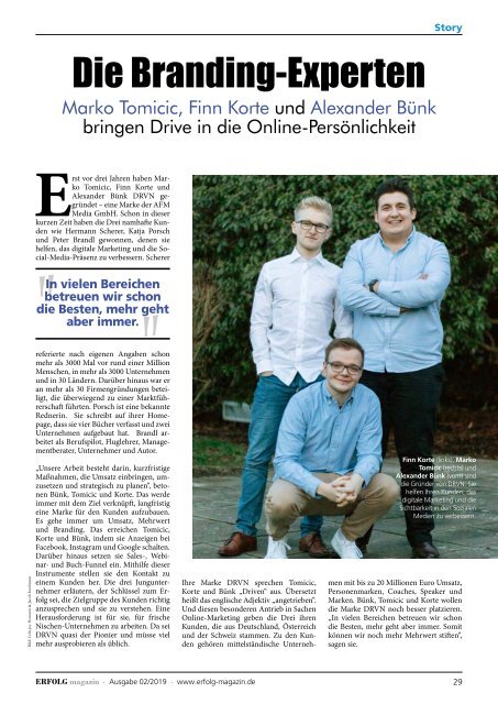 Erfolg Magazin, Ausgabe 2-2019