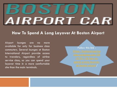 Affordable Boston airport car reservation