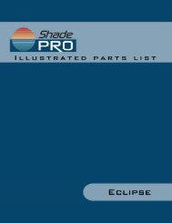 Eclipse Patio Awning Illustrated Parts List - ShadePro