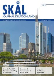 Skål International Deutschland Mitgliedermagazin 1-2019