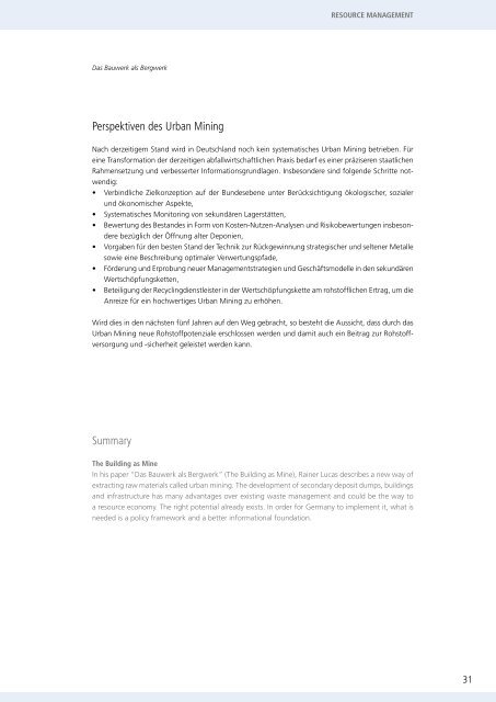 B.A.U.M.-Jahrbuch 2011: Ressourcenmanagement