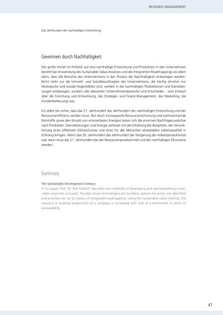 B.A.U.M.-Jahrbuch 2011: Ressourcenmanagement