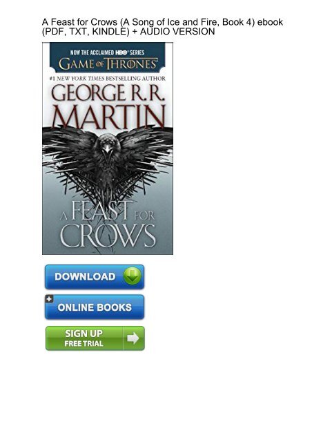 Calm Download Feast Crows Song Fire Book Ebook Ebook Pdf