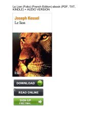 (FIRST EVER) Download Lion Folio French Joseph Kessel ebook eBook Mobi