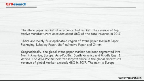 Global Stone Paper market is expected to reach 1470 million US$ by the end of 2025