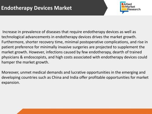 Endotherapy Devices Market Trends, Cost Structure Analysis, Growth Opportunities and Forecast to 2024