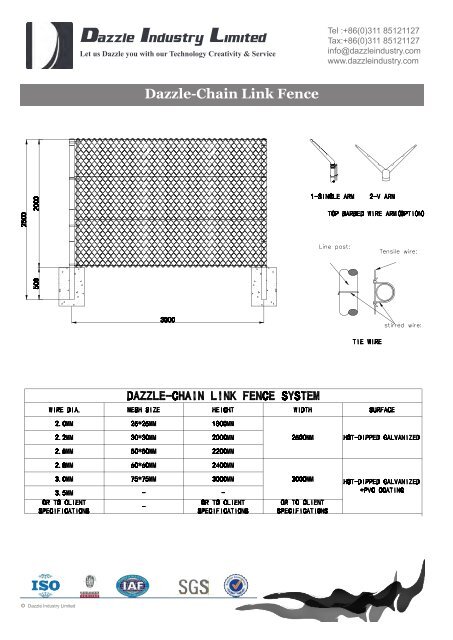 Dazzle industry limited Company catalogue